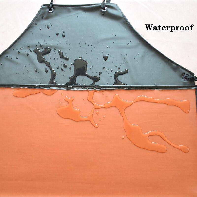 Dubbele Lagen Verdikte Schort Keuken Waterdicht Vinyl Schort Chemische Slip Pvc Schorten Voor Afwassen Vissen Lab Werk