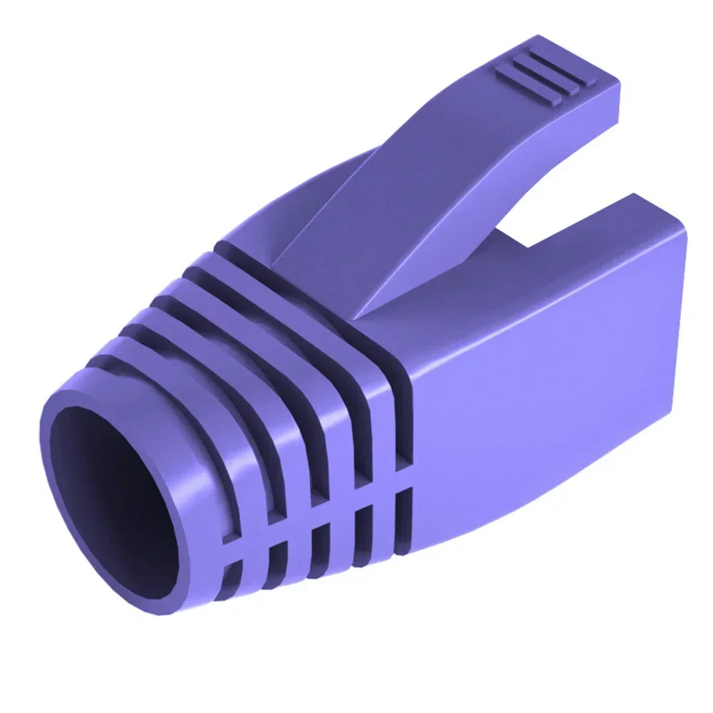 Rj45 cat 6 cat 5e connector beschermkap adapterkap ethernet netwerkkabel stekkers rj -45 cat 5 huls meerkleurig: Goud