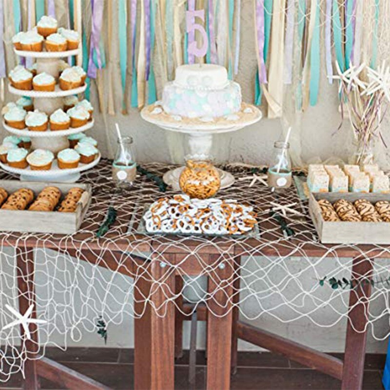 Fondo de decoración con temática de boda, playa, Pirata, Océano, sirena, de cumpleaños, baby shower