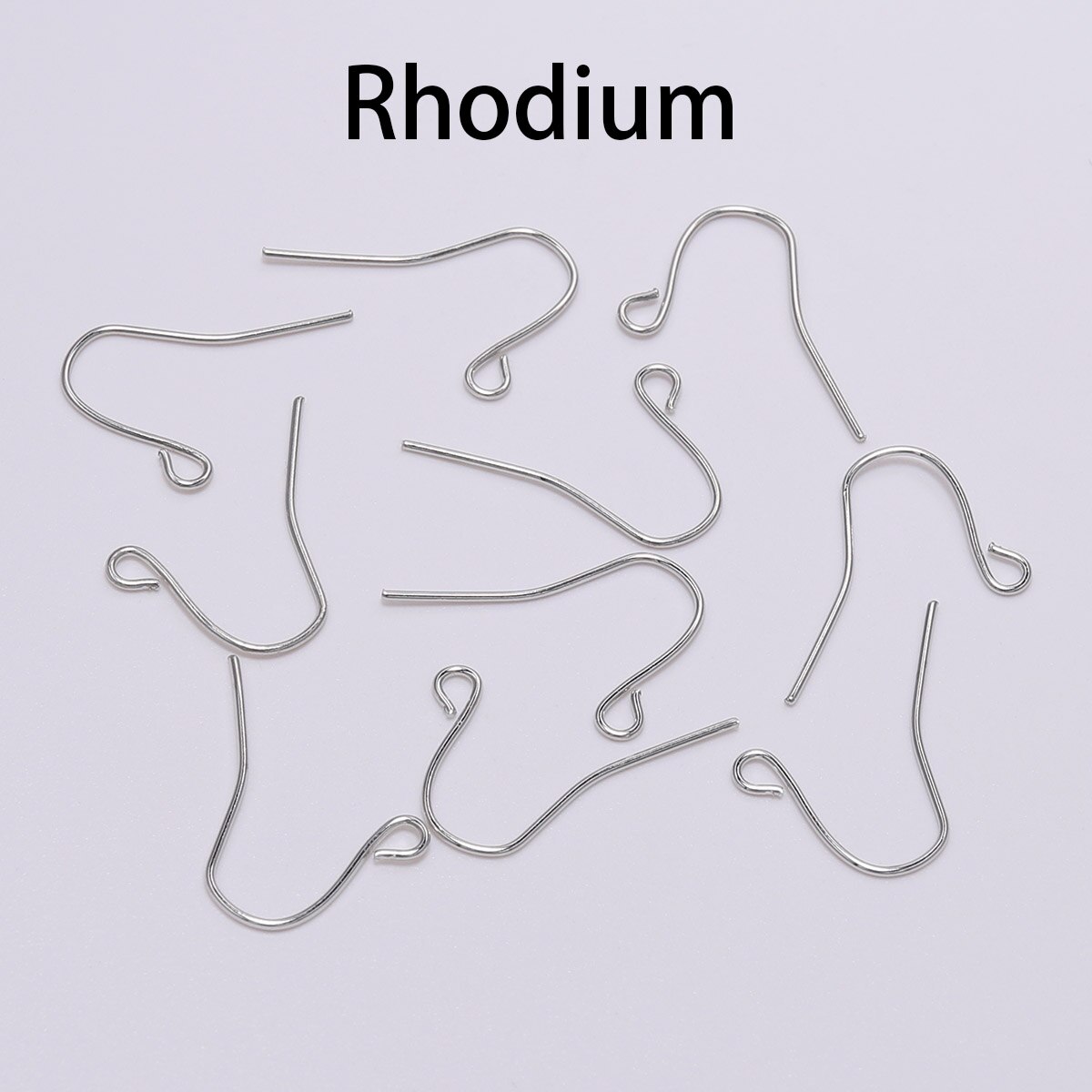 100 pçs/lote 21*12 milímetros Ouro Bronze Brinco Ganchos Earwire Achados Gancho do Ouvido Brincos Fechos Para Fazer Jóias DIY Suprimentos: Rhodium