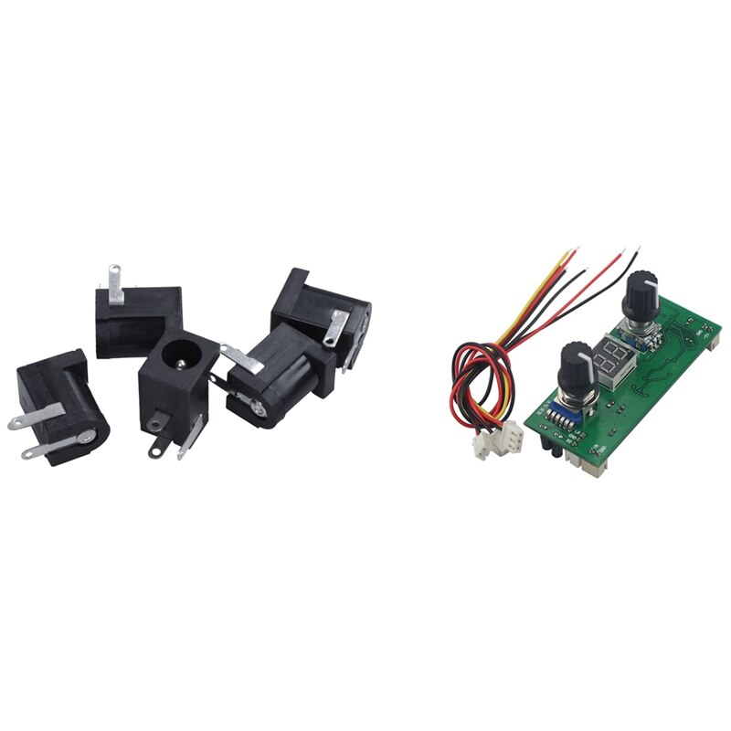 2 x 2.1mm x 5.5mm Métal Rond Montage Panneau Prise Femelle Dc Connecteur Jack