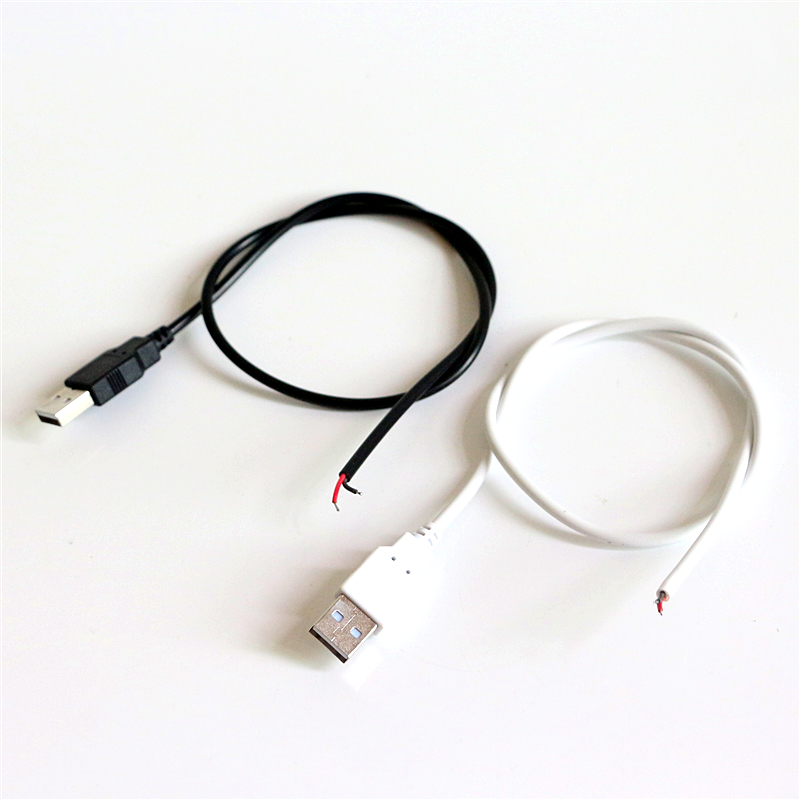 50 cm 100 cm USB LED Connector Kabel lijn 2pin USB Socket Power Sluit Wire Connectoren voor DC5V Enkele Kleur LED Strip Verlichting