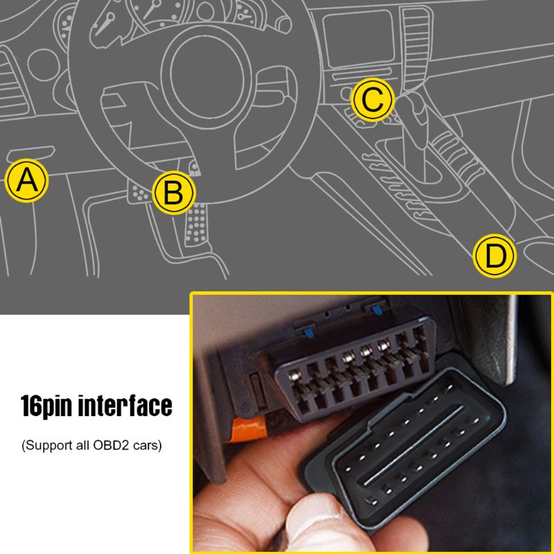 Universal Car Smart Digital Meter Head Up Display OBD II System Fuel Temp Gauge
