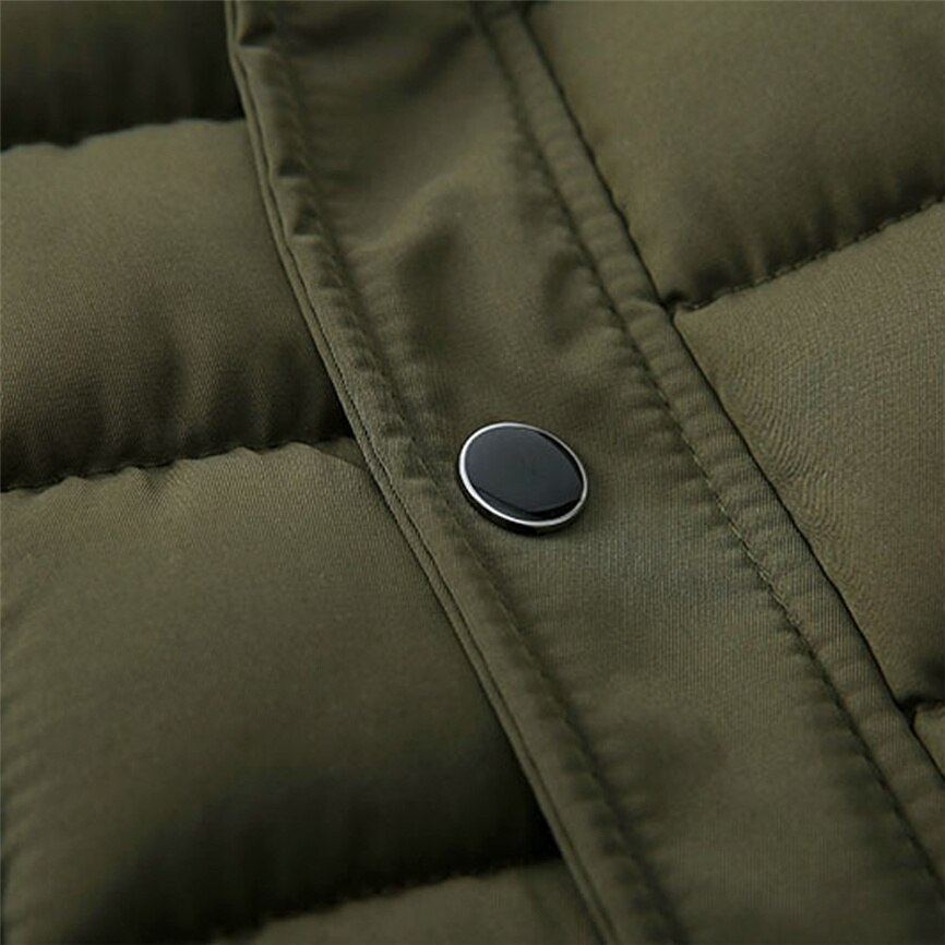 Winterjacke Für Jungen – Langer, Warmer Kapuzenmantel Aus Polyester-Baumwolle, Mit Druck, Dick Gefüttert