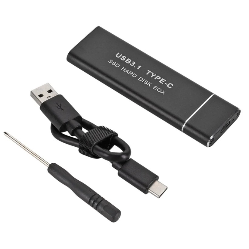 MnnWuu USB 3.1 Type-C to M.2 NGFF SSD Mobile Hard Drive Disk Box 6Gbps External Enclosure Case for m2 SATA SSD USB 3.1 2260/2280