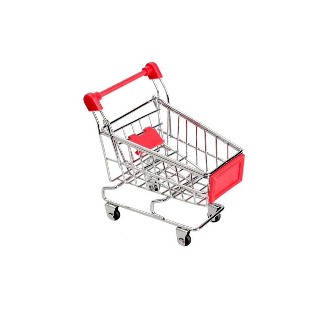 Simulación para bebés y niños Mini carritos de compras de juguete Handcart supermercado cesta de almacenamiento carrito de juguete