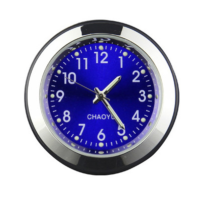 Luminous Auto Gauge Clock Mini Car Air Vent Waterproof Quartz Clock with Clip Air Outlet Watch Clock For Styling Car Accessories: Clock Blue