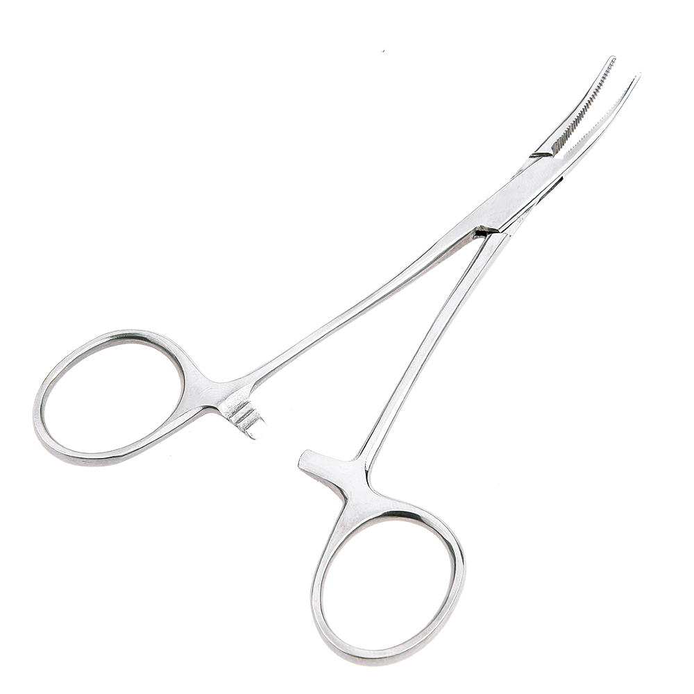 12.5/16/18Cm Hand Tool Hemostatische Tang Huisdier Haar Klem Vissen Griptang Epileren Gereedschap Gebogen/rechte Tip Tang: 12.5cm / curved