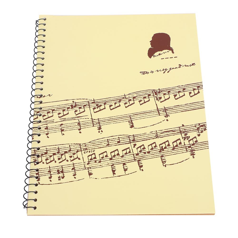 50 Pages Staff Book Musical Notation Staff Notebook Music Manuscript Writing Paper: Yellow Music Score