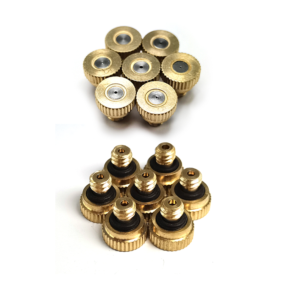 Buse de brumisation en laiton 0.1-0.8mm, fileté avec Orifice, 10/24 UNC, pièces de brumisateur d&#39;eau pour système de brumisation de Patio, refroidissement extérieur