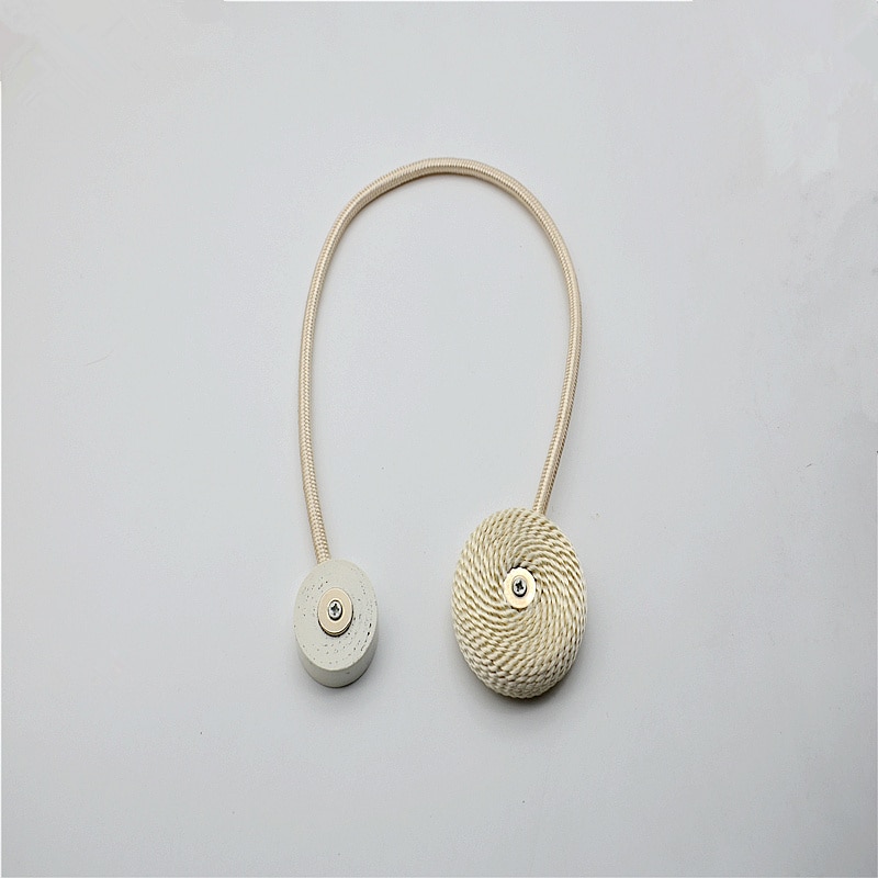 Magneter för gardin magnethållare fånga gardin tillbehör knyta tillbaka europa stil kort flätad rund magnetisk magnet