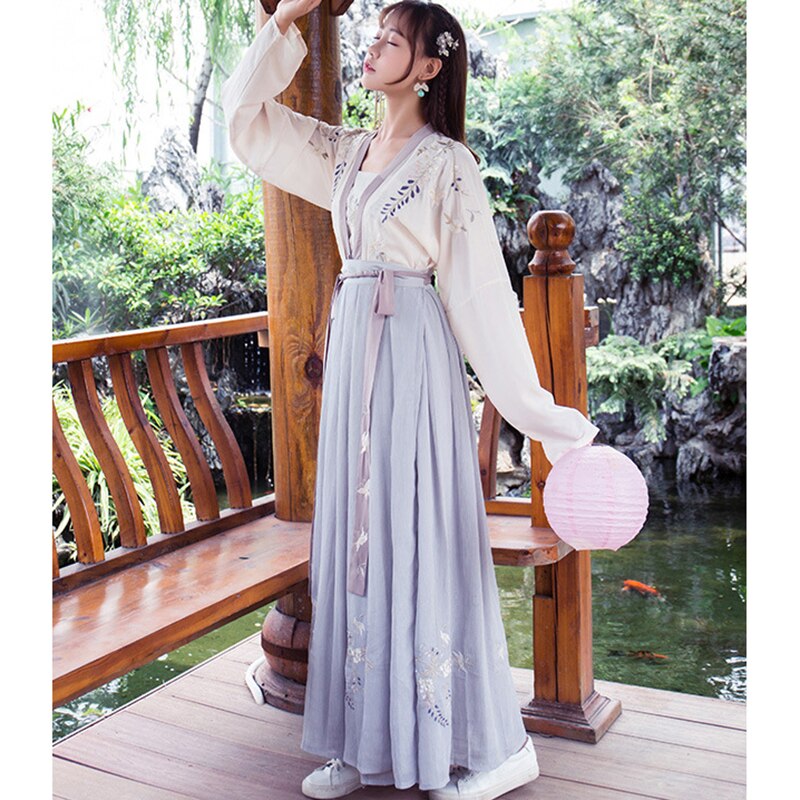 Hanfu frauen chinesischen tanz kostümich qing-dynastie kostüm chinesischen hanfu traditionellen chinesischen kleid