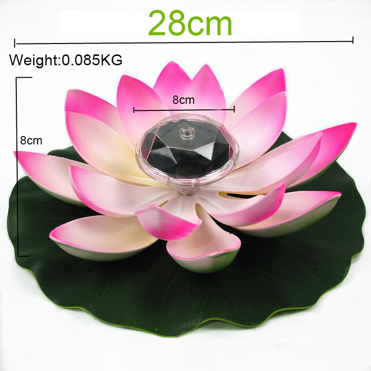 Solar- Blume Licht Lotus bilden LED Schwimm Teich Garten Brunnen Schwimmbad Lampe Realistische LED Helle Unterwasser Lampen