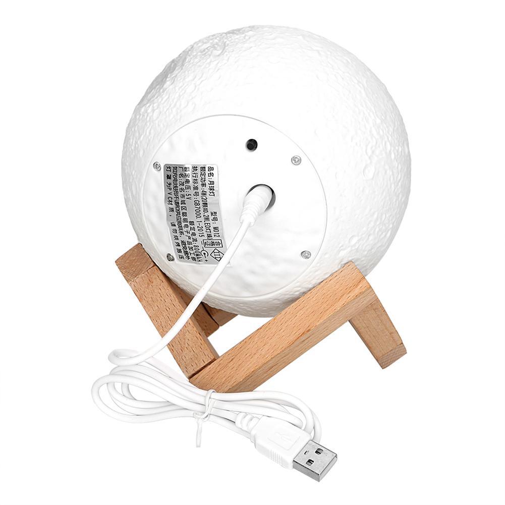 Juguetes mágicos de 8CM LED con control táctil Luz de luna Luna luminosa Día de los niños juguetes de luz con cable USB recargable