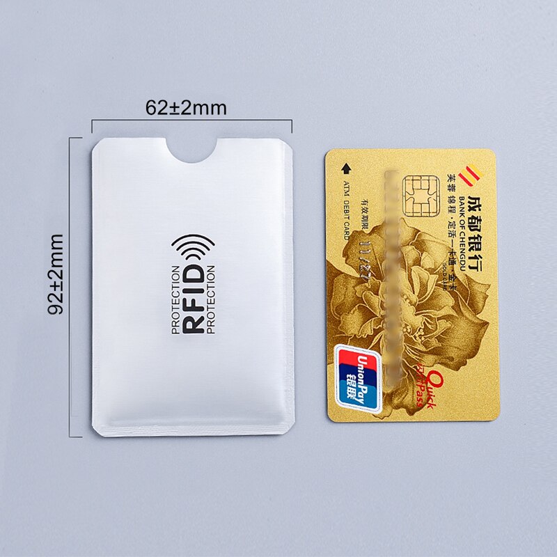 Portafoglio anti Rfid per ufficio blocco lettore blocco porta carte di credito ID porta carte di credito protezione porta carte di credito in metallo NFC alluminio