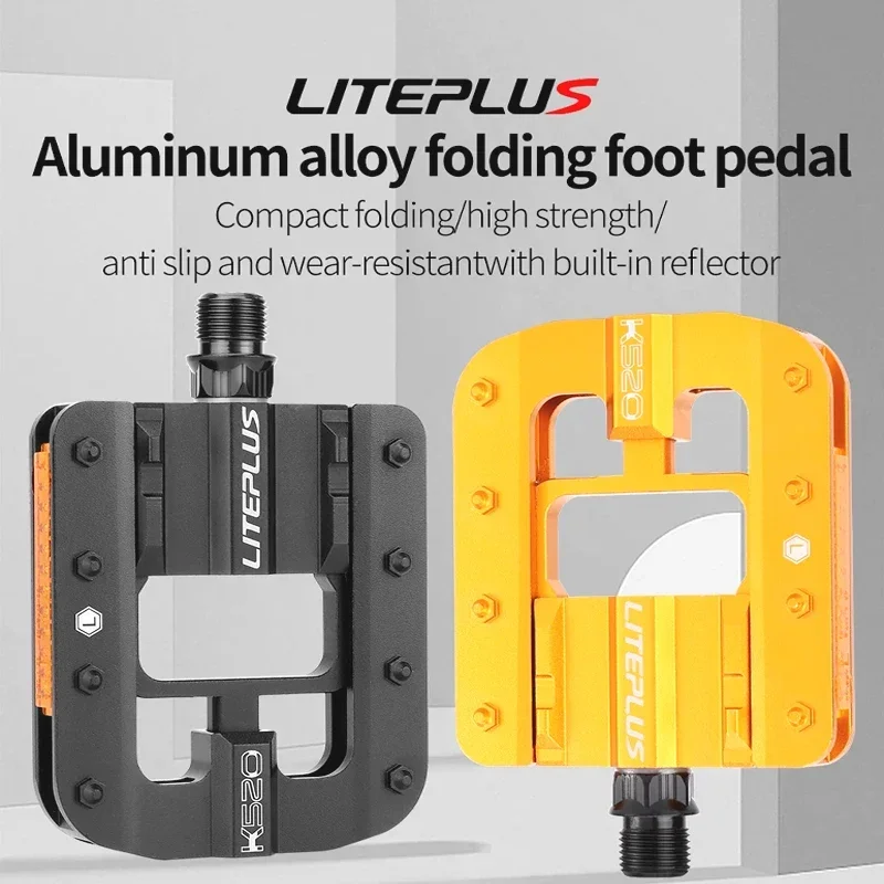 Liteplus faltbare Fahrradpedale gleiten fest Aluminiumlegierung schnell falten Fahrradpedale BMX Fahrrad Klapppedale Fahrradteile