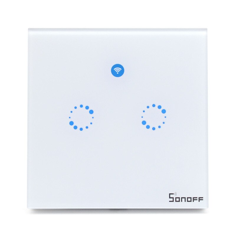 WiFi Smart Touch Panel Light ON/OFF Wall Switch Work with Apple HomeKit APP for Home Control: 2 gang