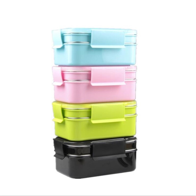 Two-layers Lunch Box For Work School Bento seal Box For Student Food Container Kitchen Storage 304 Stainless Steel Freshness
