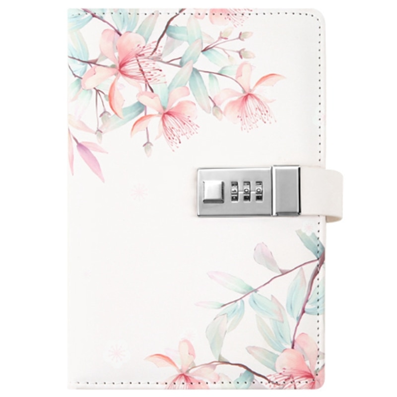 Notepad Sub-Notebook Diary with Lock Hand Book Password Lock Notebook Travel Planner Journal Student Girl Code Lock Note Books O: Default Title