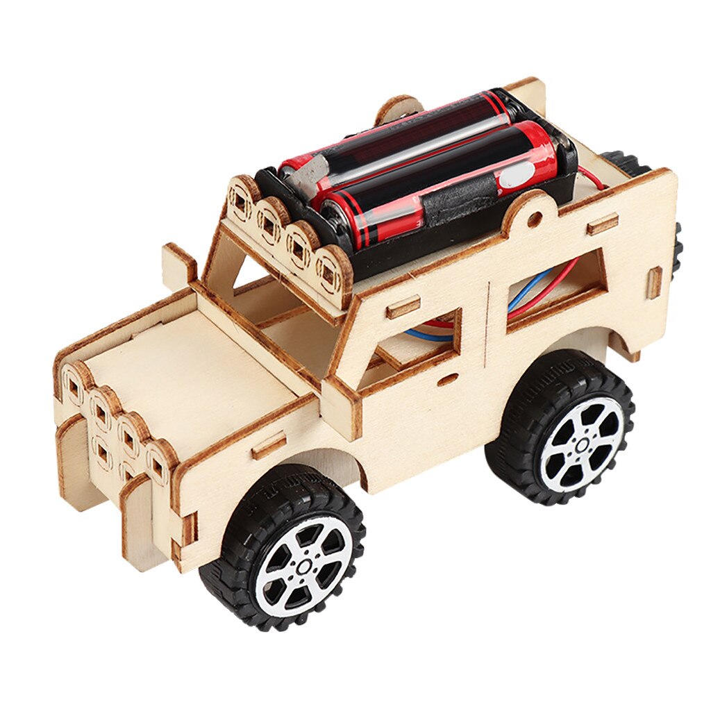 Crianças diy kit de carro elétrico de madeira experiência educação miúdo puzzle modelo clássico brinquedo crianças presentes aniversário dropshipping m140 #