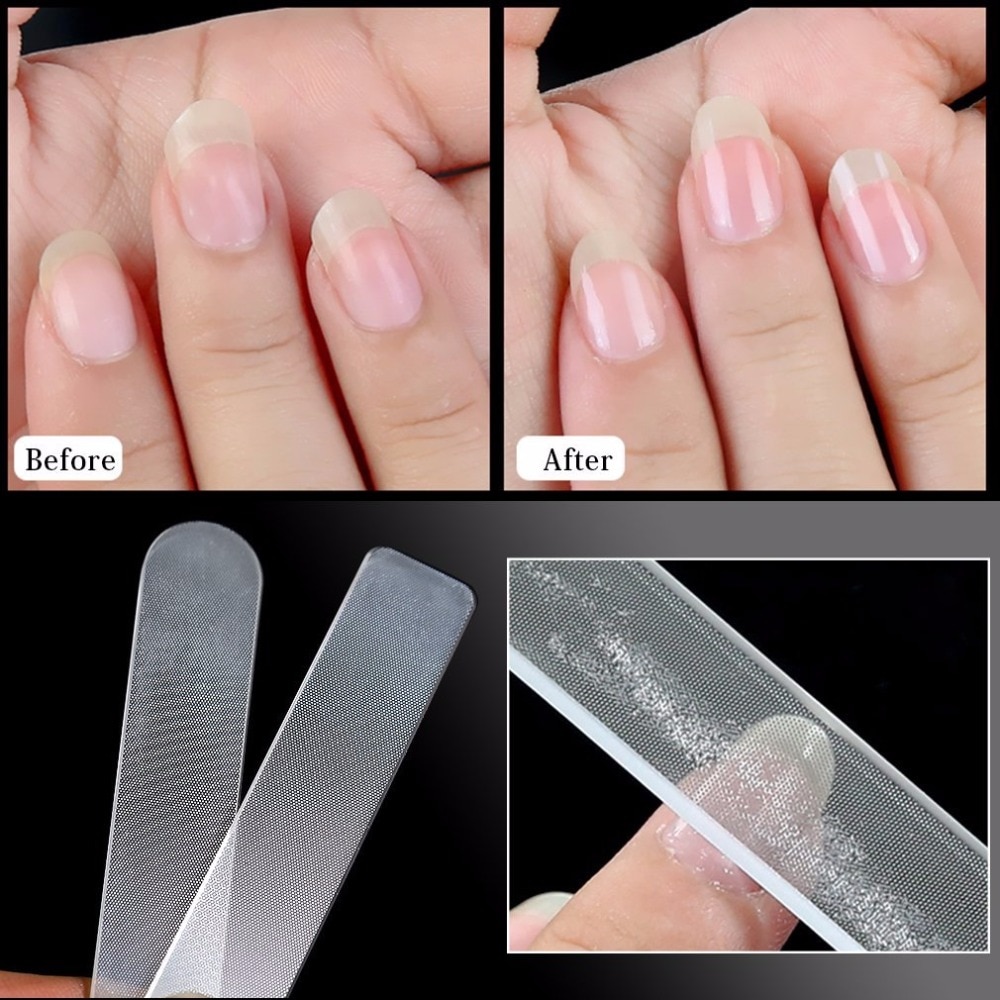 Holdbart nano glas neglebuffer fil shiner manicure filer neglelak glasbuffer polering granding fil buffing kit