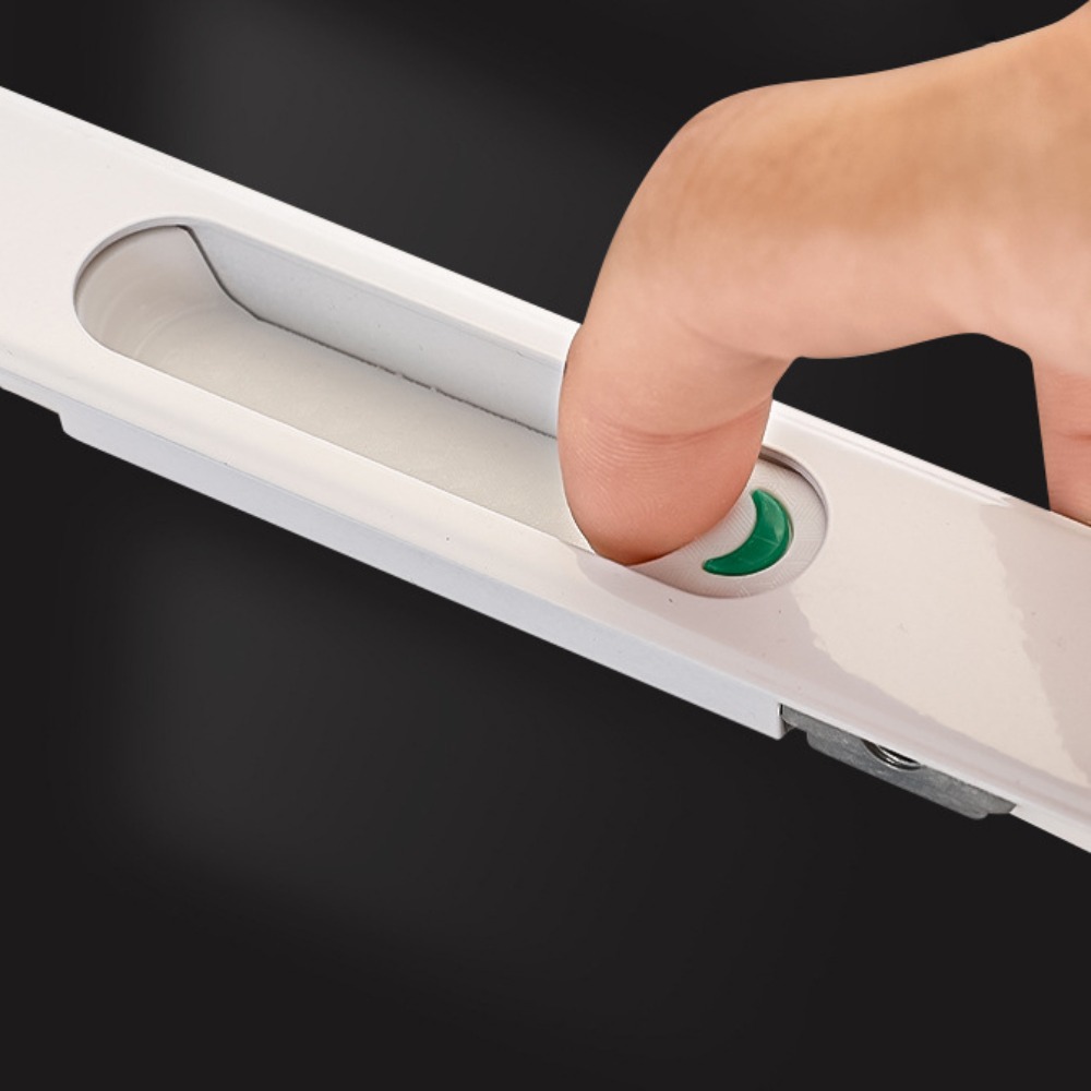 1Pc Sliding Door Lock Invisible Door Handle Lock Stainless Steel Handle Lock Embedded Lock Sliding Door Sliding Window Latch