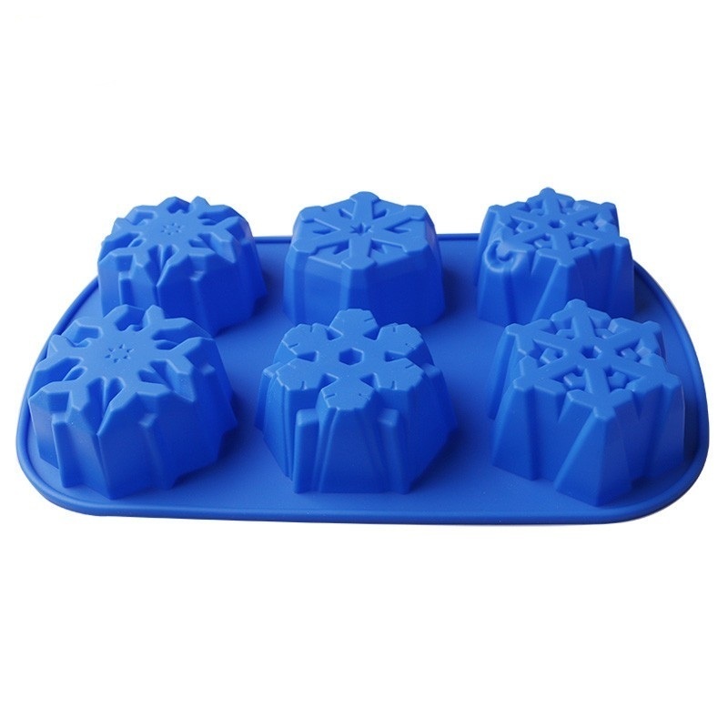 Bloemvorm Silicone Mold 3D Sneeuwvlok Maan Cake Fondant Cupcake Mold DIY Bakken Gebak Gereedschap