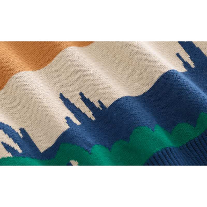 Pull en tricot avec imprimé d'animaux pour bébé, pull pour garçon et fille, 2-8T, collection automne et hiver