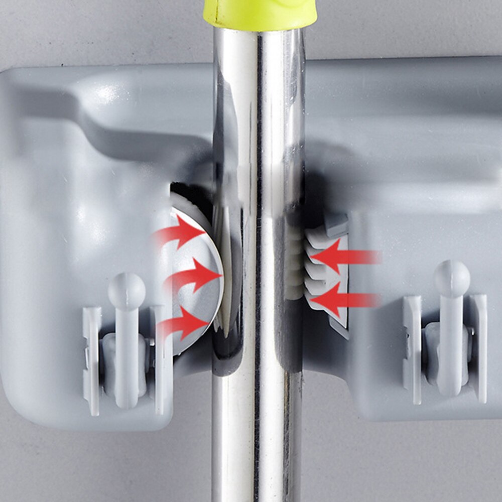 3 Styles Magic Plastic Mop Holder Wall Mounted Storage Holder Multi-Functional Kitchen Storage Broom Holders