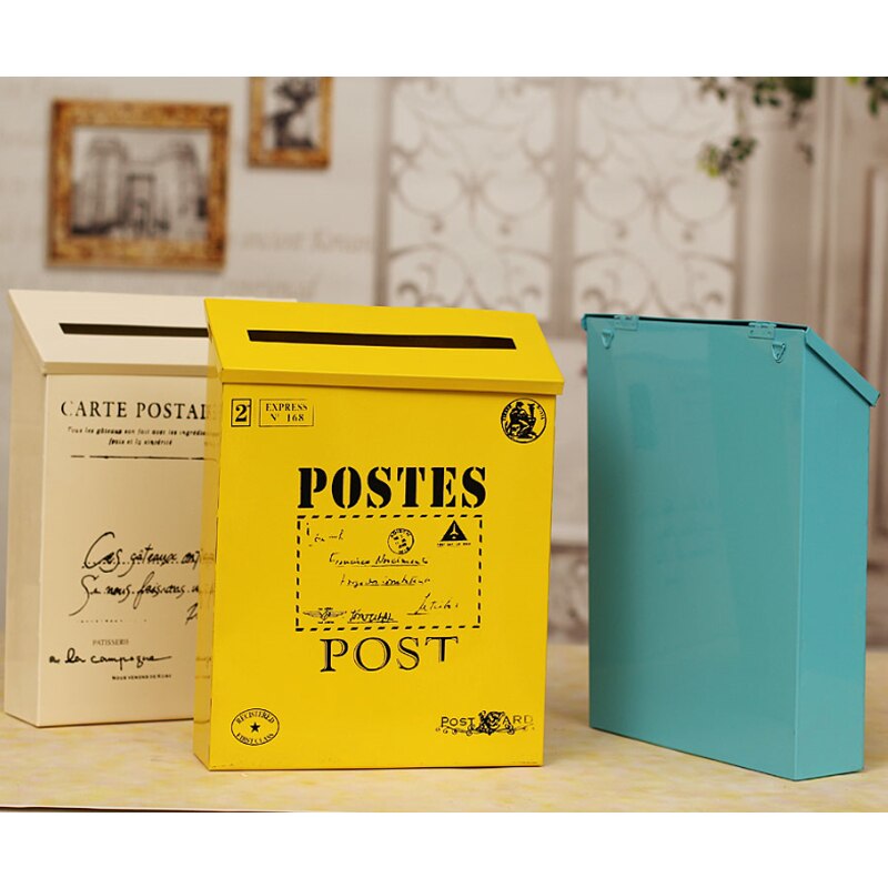 Boîte aux lettres en étain | Vintage Style américain, mur américain extérieur, boîte à lettres, décoration de jardin pour la maison