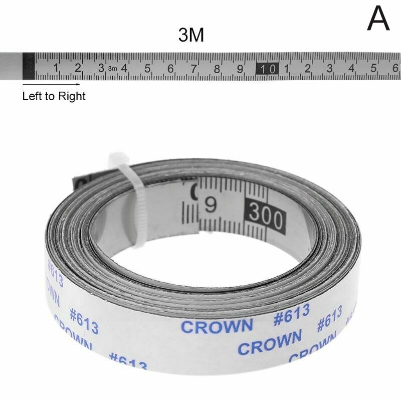 Stainless Steel Miter Track Tape Measure Self Adhesive Metric Scale Ruler CLH@8: A 3M