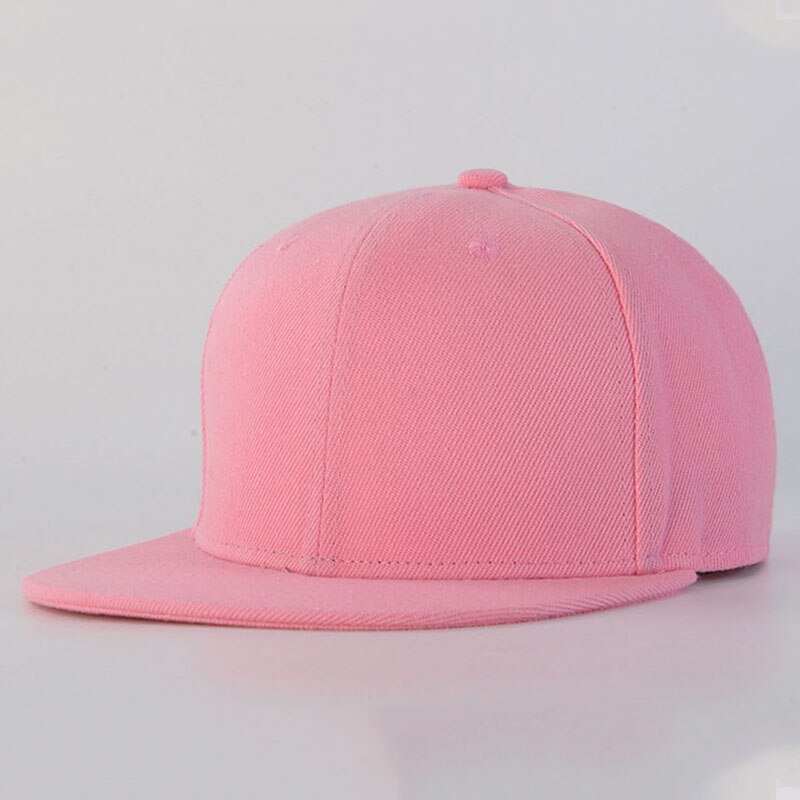 Solid sort hip hop flade hatte snapback seje mænd billige baseball kasketter kvinder casual kasket gorras planas hip-hop hat 16 farver: Lyserød