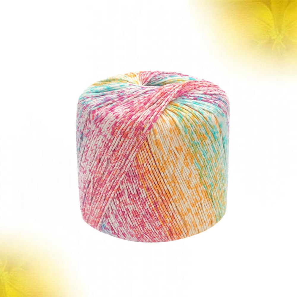 1 Roll 133M Color Segment Dyed Gradient Cotton Yarn DIY Thread Hand Crocheted Scarf Hat Shawl Line Material for Hand Knitting DI