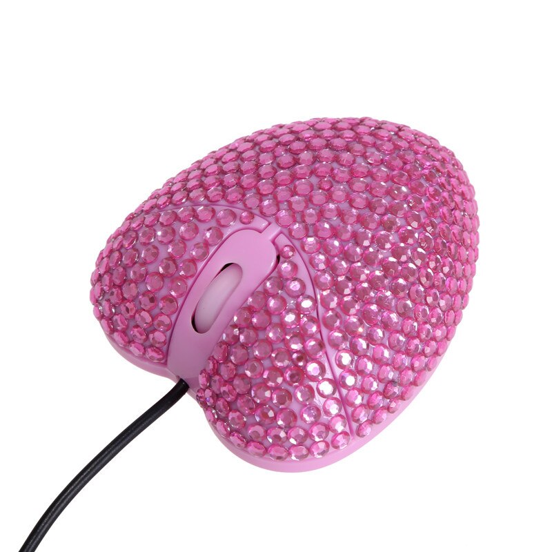 Bedrade Muis Diamond Heart Leuke Roze Mini 3D Muizen 1000 Dpi Optische Usb Laptop Mause Voor Meisje Vrouw pc: Default Title