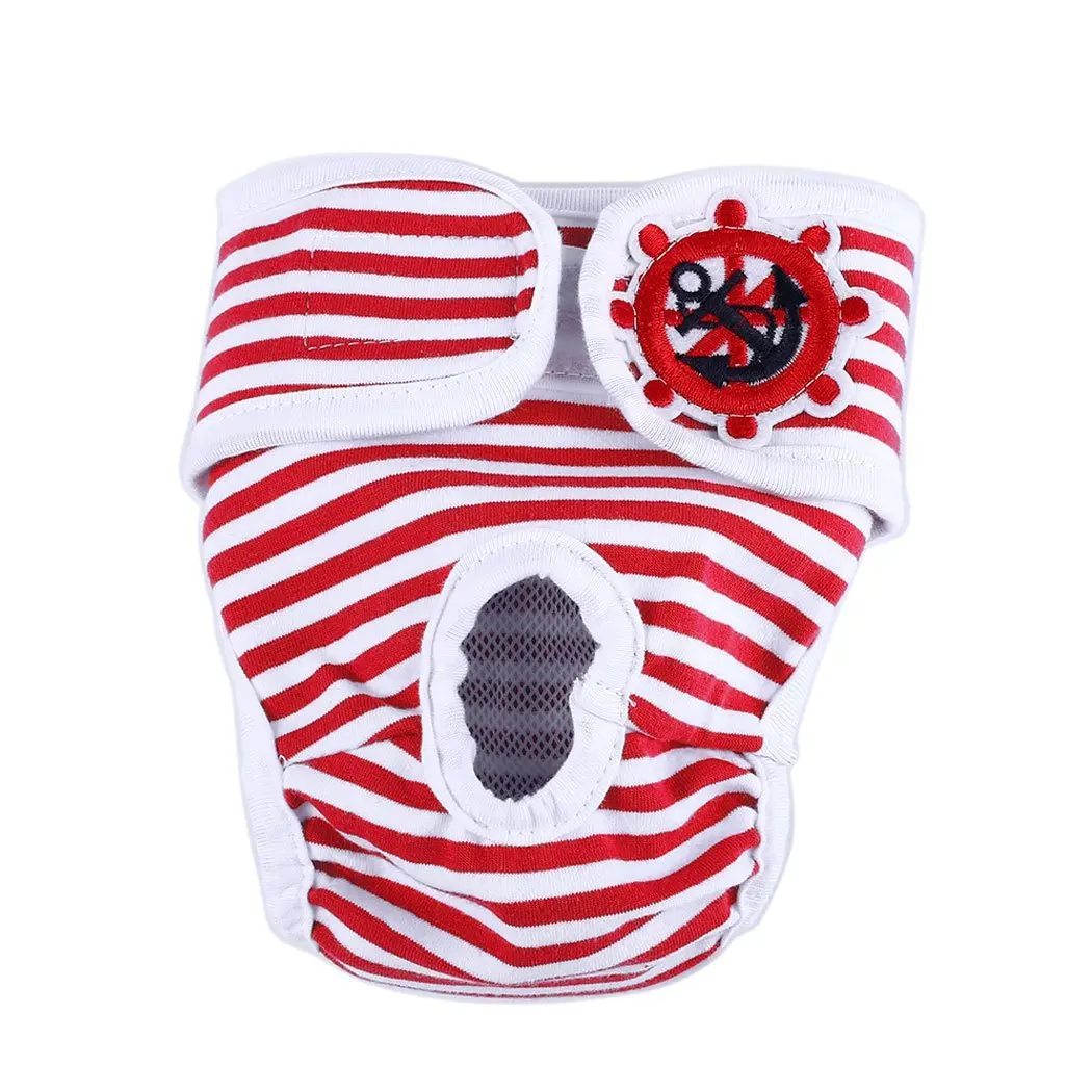NONOR Female Washable Dog Shorts Panties Menstruation Underwear Briefs Jumpsuit Pet Physiological Pant Diaper Sanitary: L / green