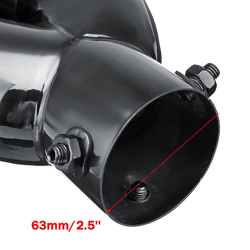 Universal Car Inlet Double-Barrel Rear Exhaust Tip Tail Pipe Muffler Outlet Stainless Steel Car Accessories