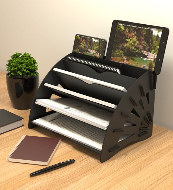 Modern Practical Desktop Organizer Organizer, Document Rack Office , Wooden