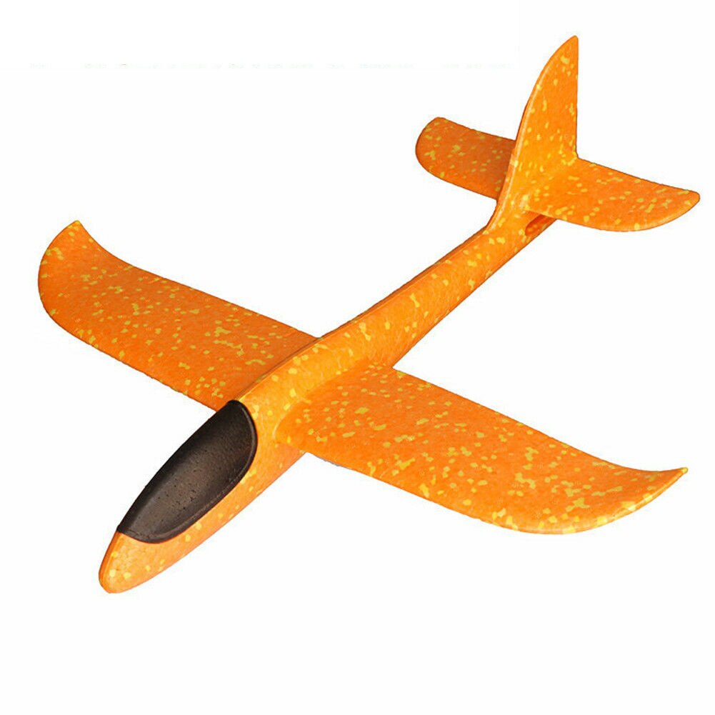 Avion à lancer à la main en mousse Epp 14*15 pouces, lancement en extérieur, planeur, jouet pour enfants,: Orange