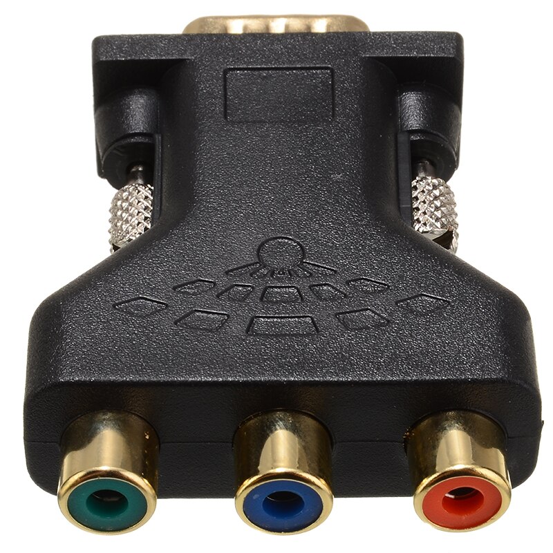 Mayitr rca vga liitin muunnin 3 rca rgb video naaras  hd 15- pin vga tyylinen komponenttivideo liitin sovitinpistoke