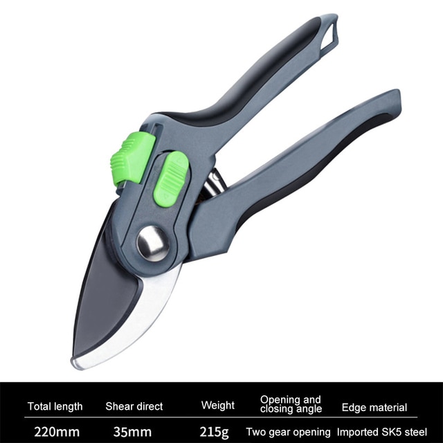 Tijeras de podar para horticultura, herramienta para cortar arbustos, jardinería, ramas, huerto, plegable: black