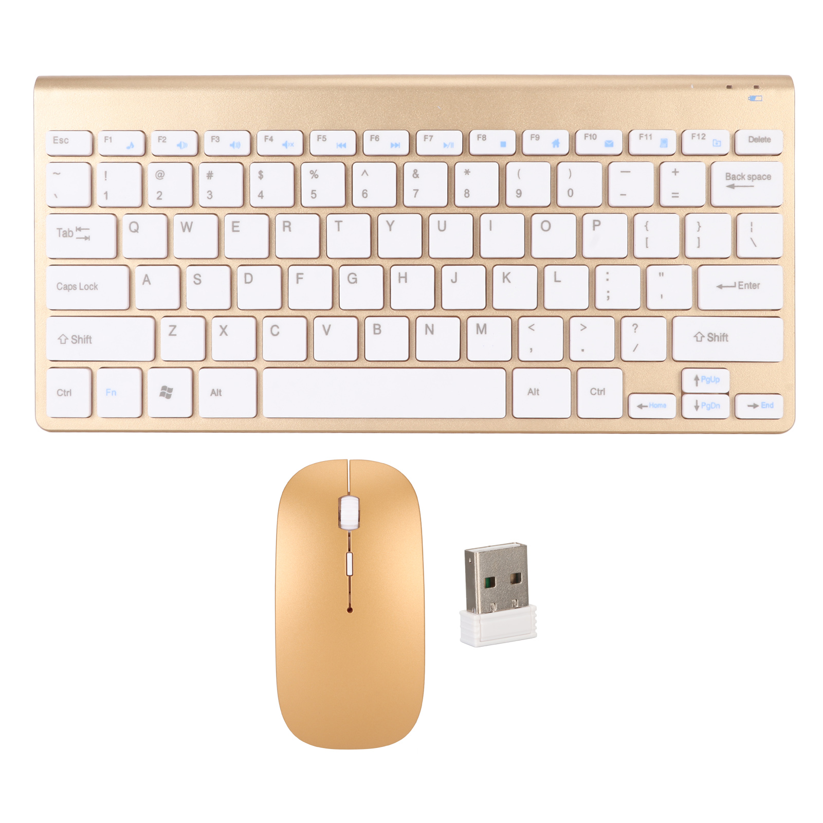Drahtlose Tastatur Maus Kit schlanke drahtlose Taste Maus Combo tragbare schöne energie sparende stille Taste LED-Anzeige für zu Hause