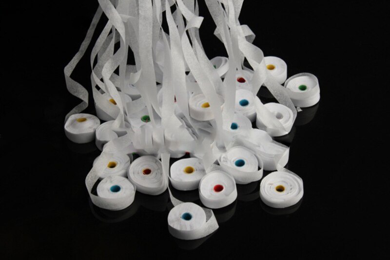 Streamers de Tiro (10 unidades/paquete de 30 hebras), trucos de magia Multicolor o blanco de hilo de araña, accesorios de magia para escenario