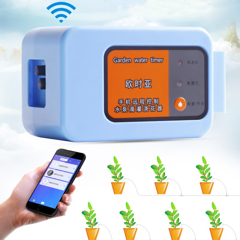 Controlador remoto WIFI para teléfono, temporizadores de agua para jardín, controlador automático, temporizador de riego, riego remoto inteligente para jardín doméstico: WiFi-B