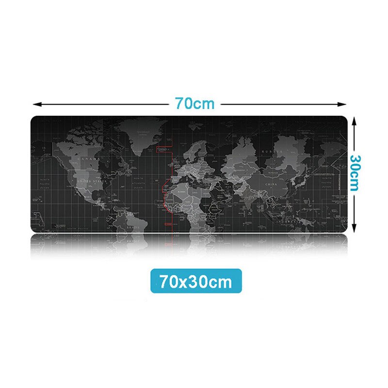 World Map Mouse Pad Silicone Large Mousepad Rubber with Locking Edge Gaming Mouse Mat Keyboard Pad For Laptop PC Gamer: 700x300x2mm