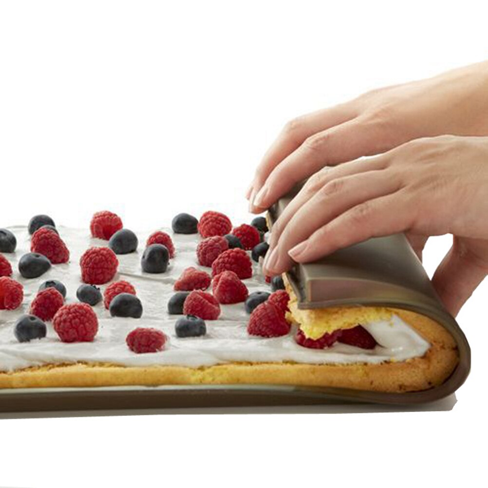 Nonstick Multi-function Baking Pastry Tool Swiss Roll Cake Mat Flexible Baking Tray Jelly Roll Pan Silicone Mold Bakeware