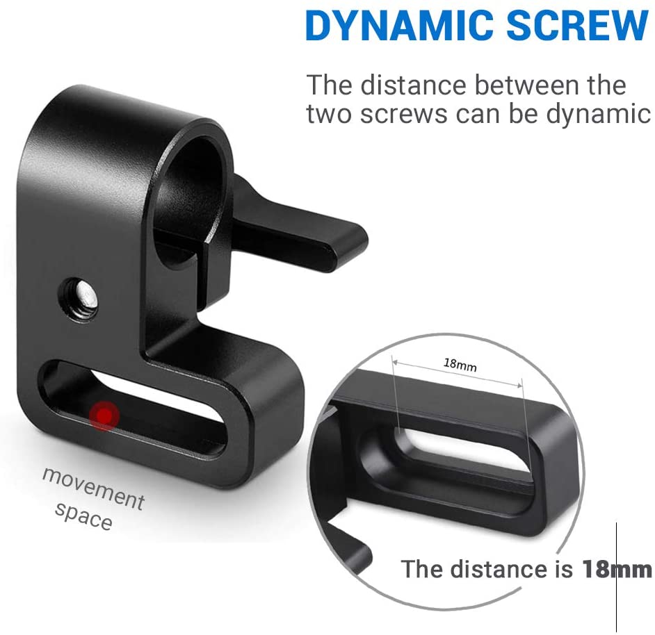 SmallRig Universial 15mm Rod Clamp with 1/4" Hole Screw Slot Camera Rig for Monitor Microphone Support 1493