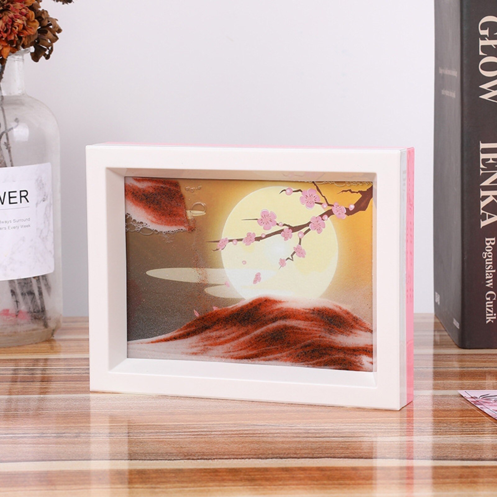 4 #100Ml Zandloper Bewegende Zand Art Liquid Vloeiende Zand Art Landschap Zand Foto Desktop Frame Decoratie Quicksand Schilderen