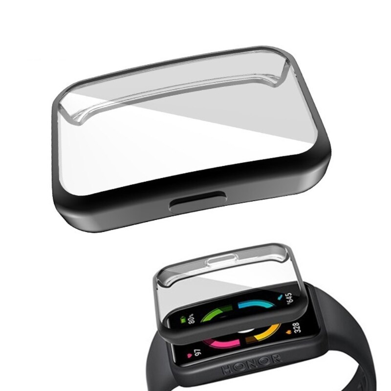 Galvaniseren Tpu Horloge Case Voor Honor Band 6 Smartwatch Cover Shell Screen Protector Smart Polsbandje Accessoires