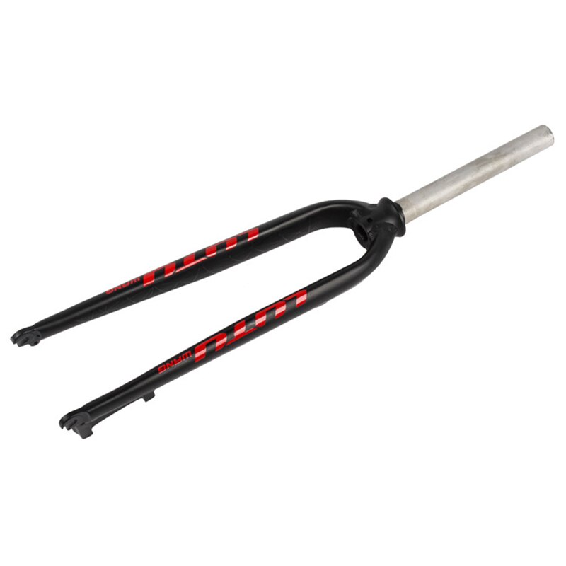 LUTU MTB bicicleta horquilla rígida 26/27.5/29 pulgadas aleación de aluminio 28,6mm freno de disco de bicicleta tenedores frontales ultraligeros: Red Logo
