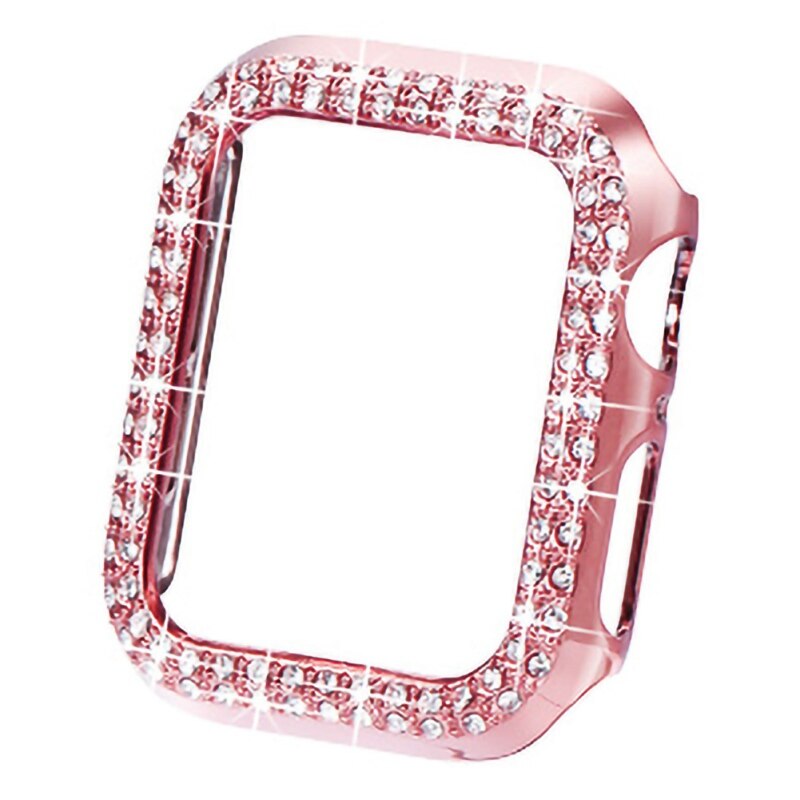 Luxe Horloge Beschermhoes Voor Apple Horloge Serie 4 5 6 44Mm Voor Iwatch Crystal Bling Steentjes Screen protector